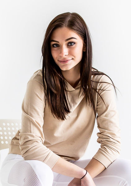 Color My World Hoodie in Sandy Beige