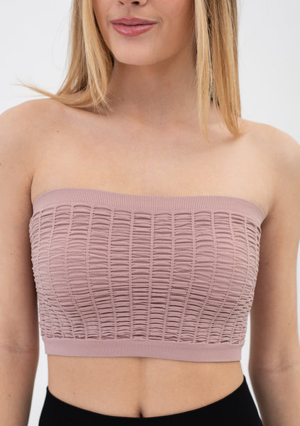 For Shirr Bandeau Top