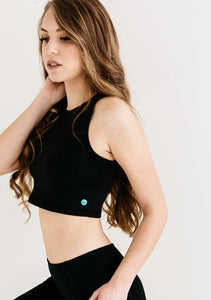 Crop Til You Drop Black Top
