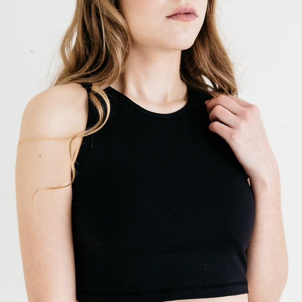 Crop Til You Drop Black Top