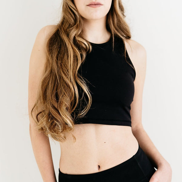 Crop Til You Drop Black Top