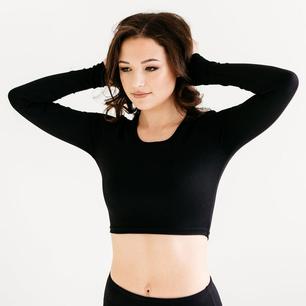 La Femme Renn Black Crop Top
