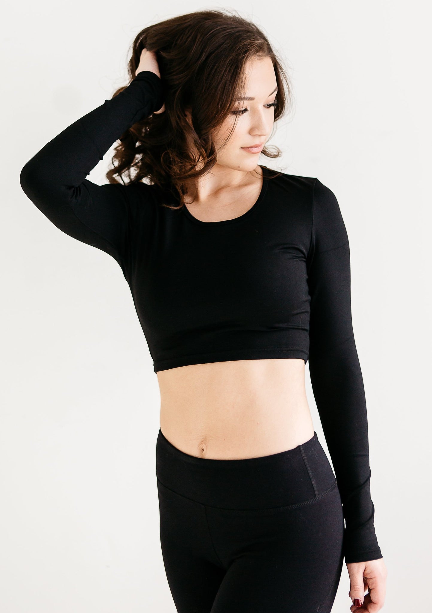 La Femme Renn Black Crop Top