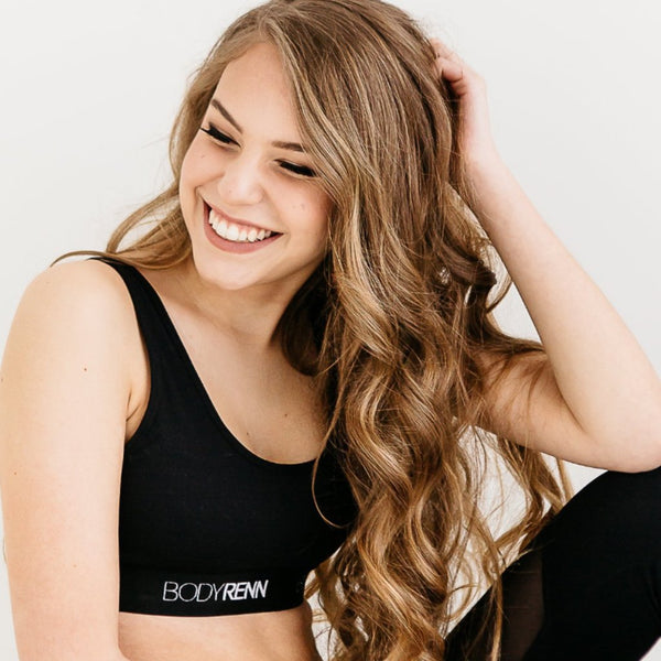 Now & Renn Black Sports Bra